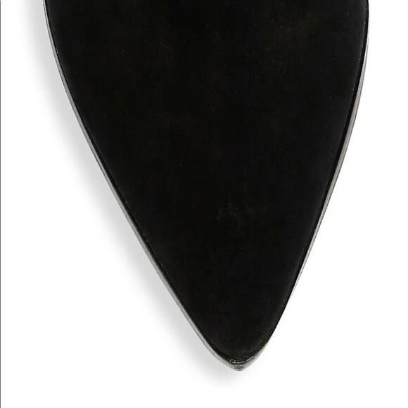 Schutz Teia Embellished Harness Suede Black Ankle Boots Size 6.5 - Picture 6 of 16